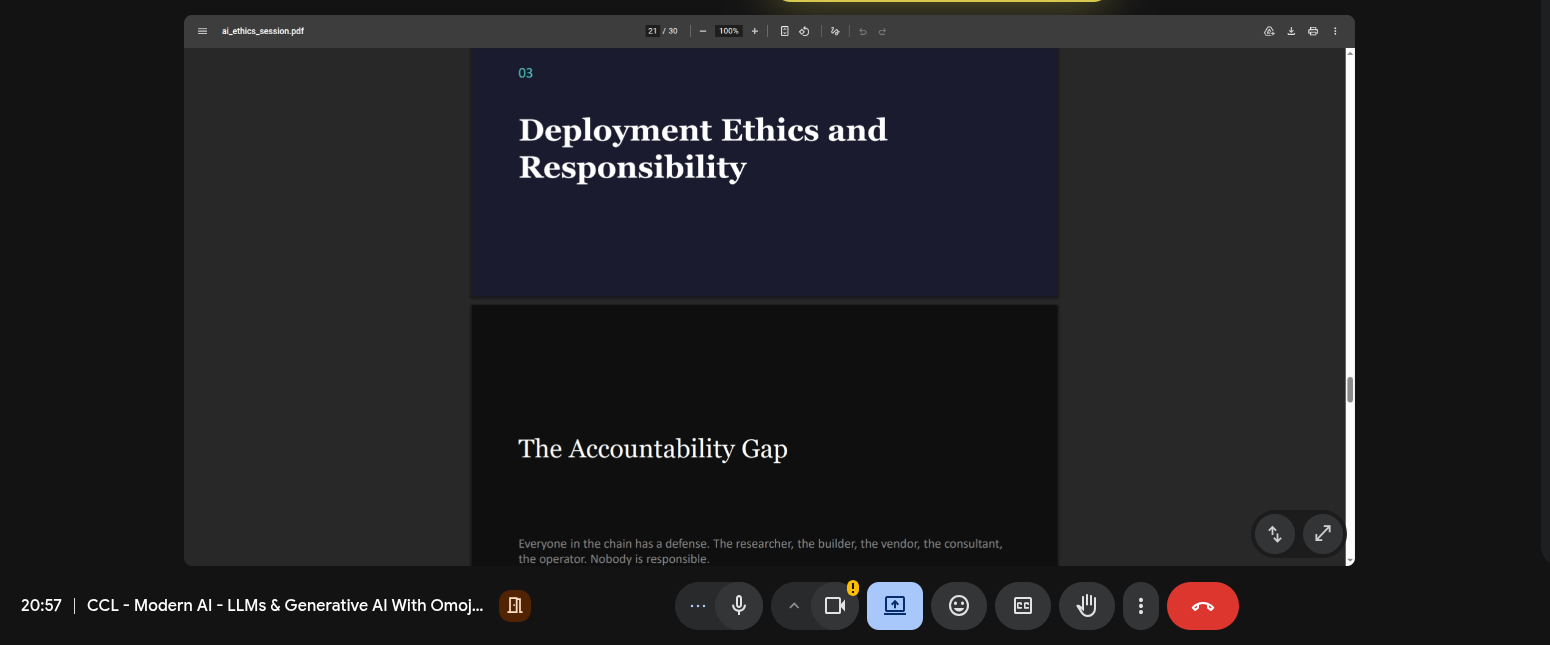 AI Ethics session at CCL